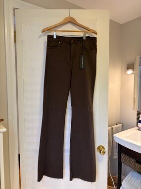 Just Black Women's Brown Flare Jeans